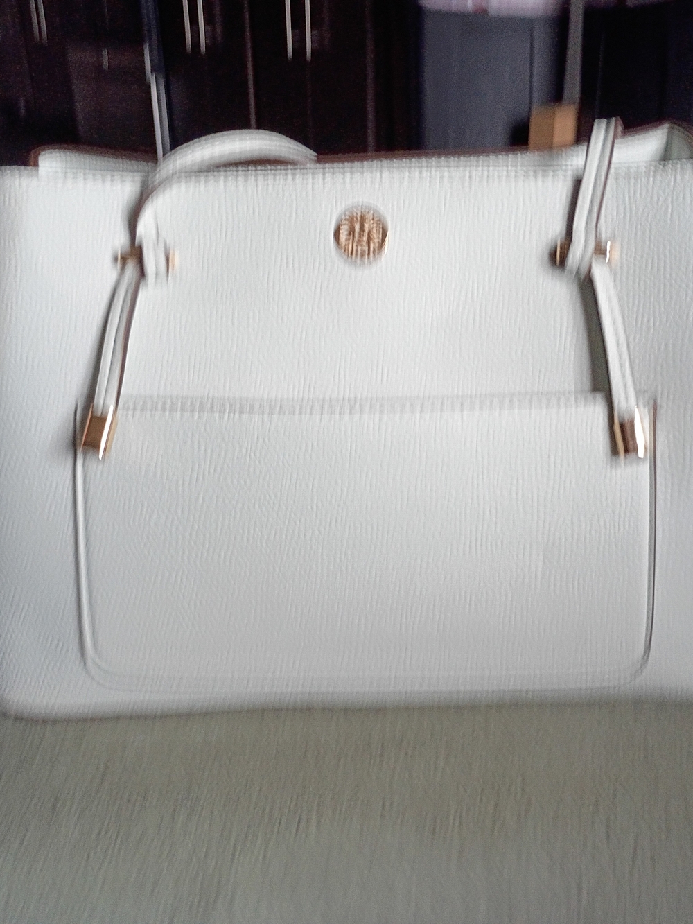 Anne Klein GreenTote with Gold Hardware